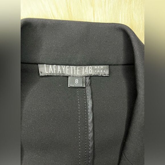Lafayette 148 New York black 1 button short sleeved blazer sz 8 - Picture 3 of 8